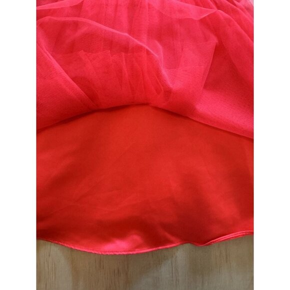 RARE EDITIONS Girls Size 10 Sequin Tulle Red Pink Tween Dance Formal Layers $84 - Picture 9 of 13